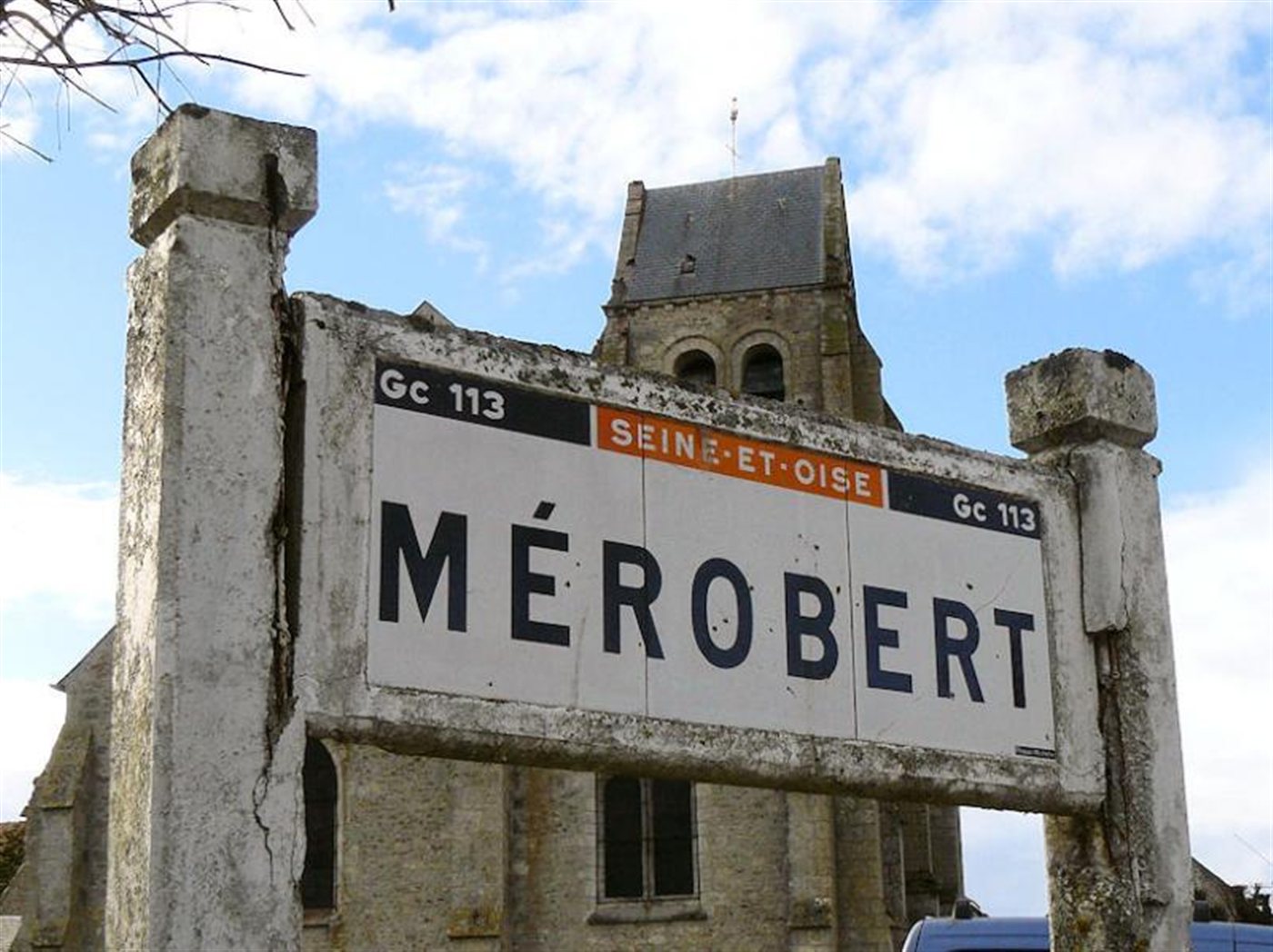 Ancien panneau de Mérobert (Seine-et-Oise)